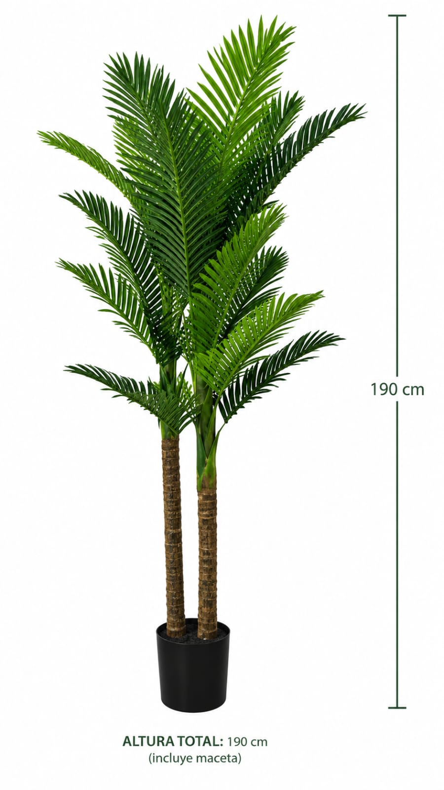 PLANTA ARTIFICIAL PALMA DOBLE 1.90CM
