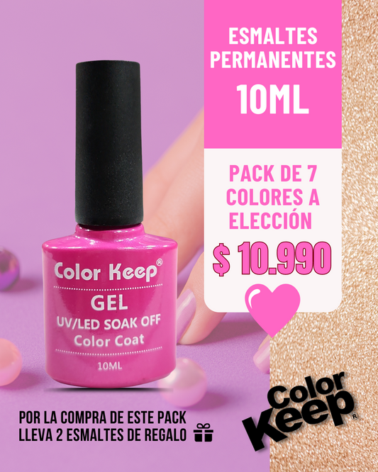 Esmaltes permanentes 10ml Color Keep
