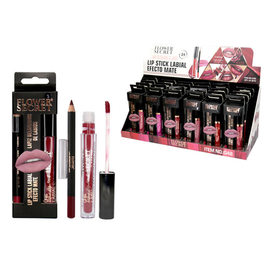 SET LABIAL MATTE CON DELINEADOR DE LABIOS