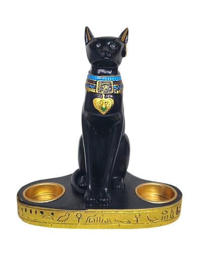 Figura Decorativa Porta Velas de Bastet