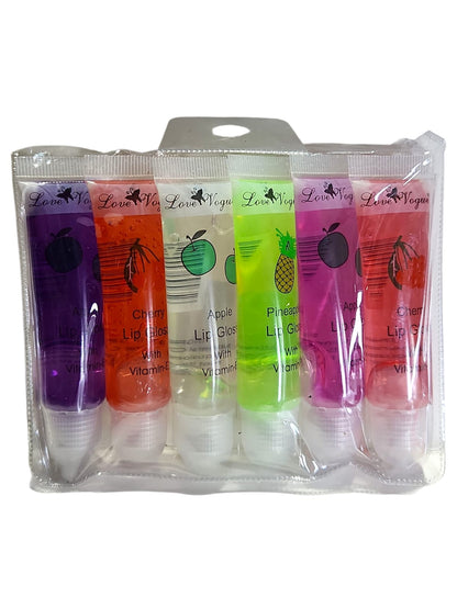 SET DE 6 BRILLO LABIALES PARA NIÑA