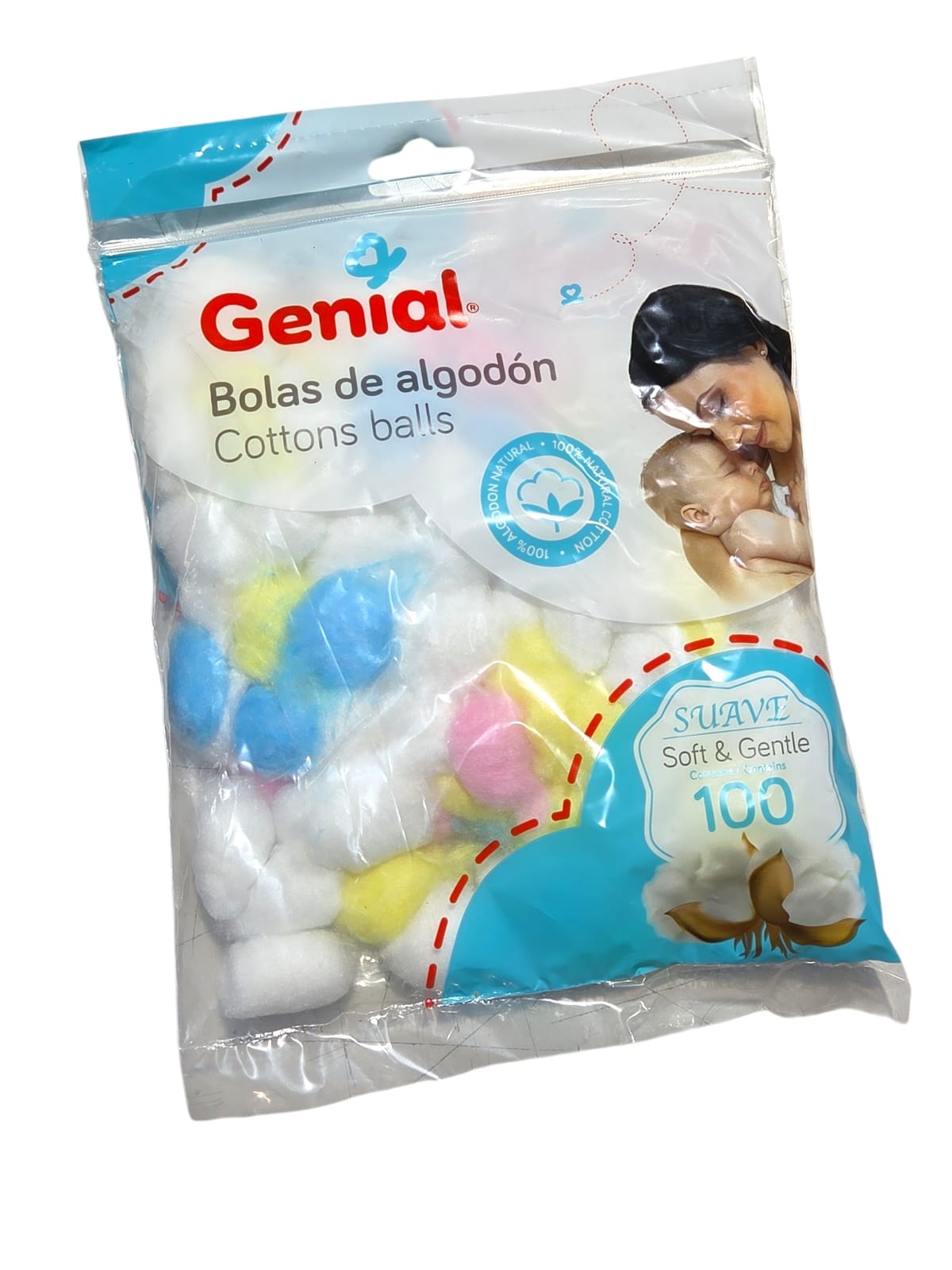 BOLAS DE ALGODON SUAVE 100 UND