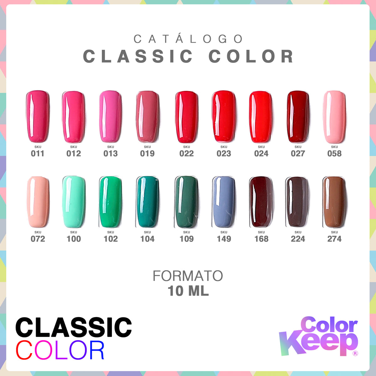 Esmaltes permanentes 10ml Color Keep